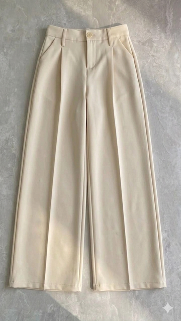 CREAM KOREAN PANTS
