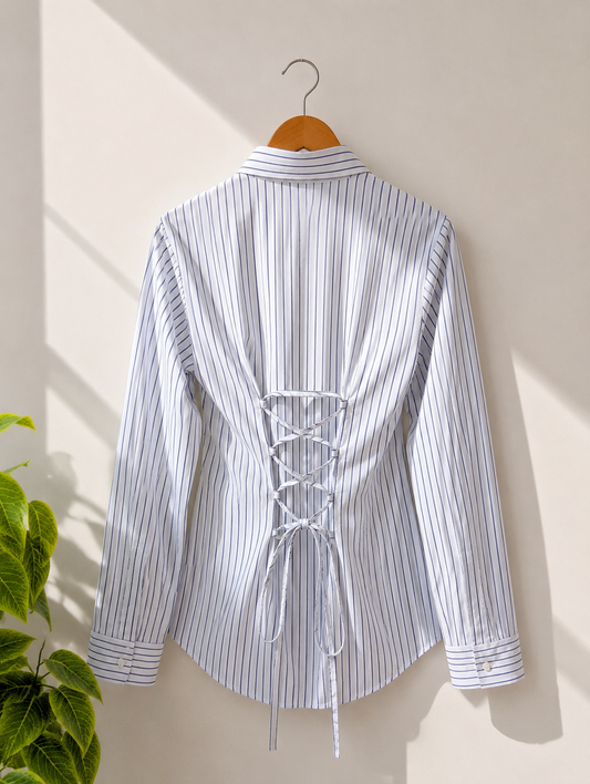 WHITE STRIPED SHIRT