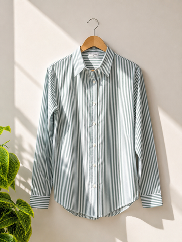 GREEN STRIPED SHIRT