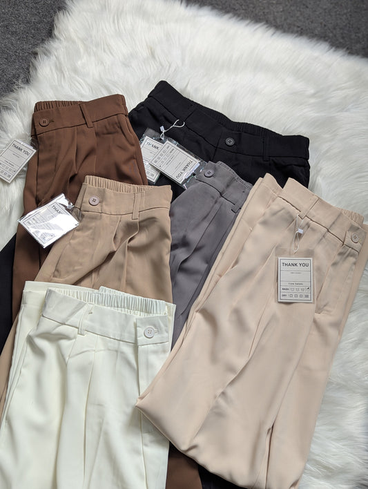 CREAM KOREAN PANTS